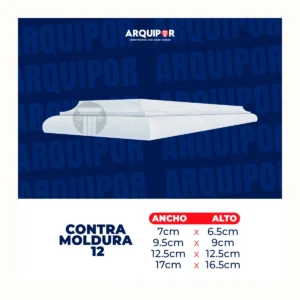 Contra Moldura Blanca con Diseño Texturizado