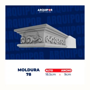 Moldura decorativa 78 con diseño ornamental en relieve