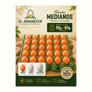 Huevos frescos medianos El Amanecer 55g-63g