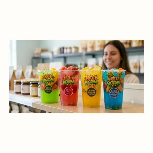 Vista optimizada ROUSS Bebidas frutales frías saborizadas en vasos